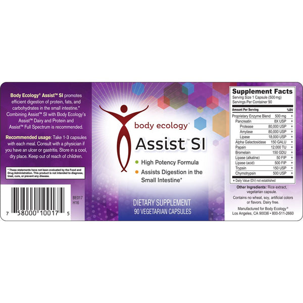 Assist Small Intestine Digestive Enzymes 90 Capsules  -  Email Us Direct For All Of Your Body Ecology Orders. No Longer Available At AGM Foods.